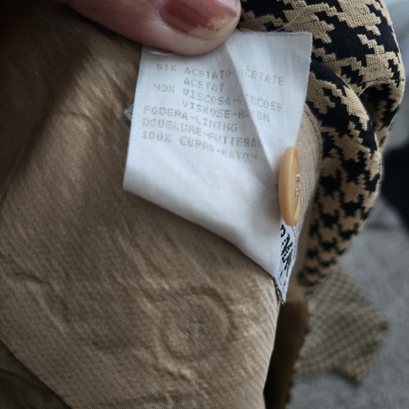 Vintage Emporio Armani Hounds tooth Skirt Made On Italy Size 42eu #073 - Picture 10 of 10